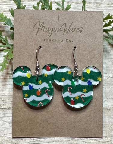 Dangle Decorated Tree Earrings (Pre-Order)